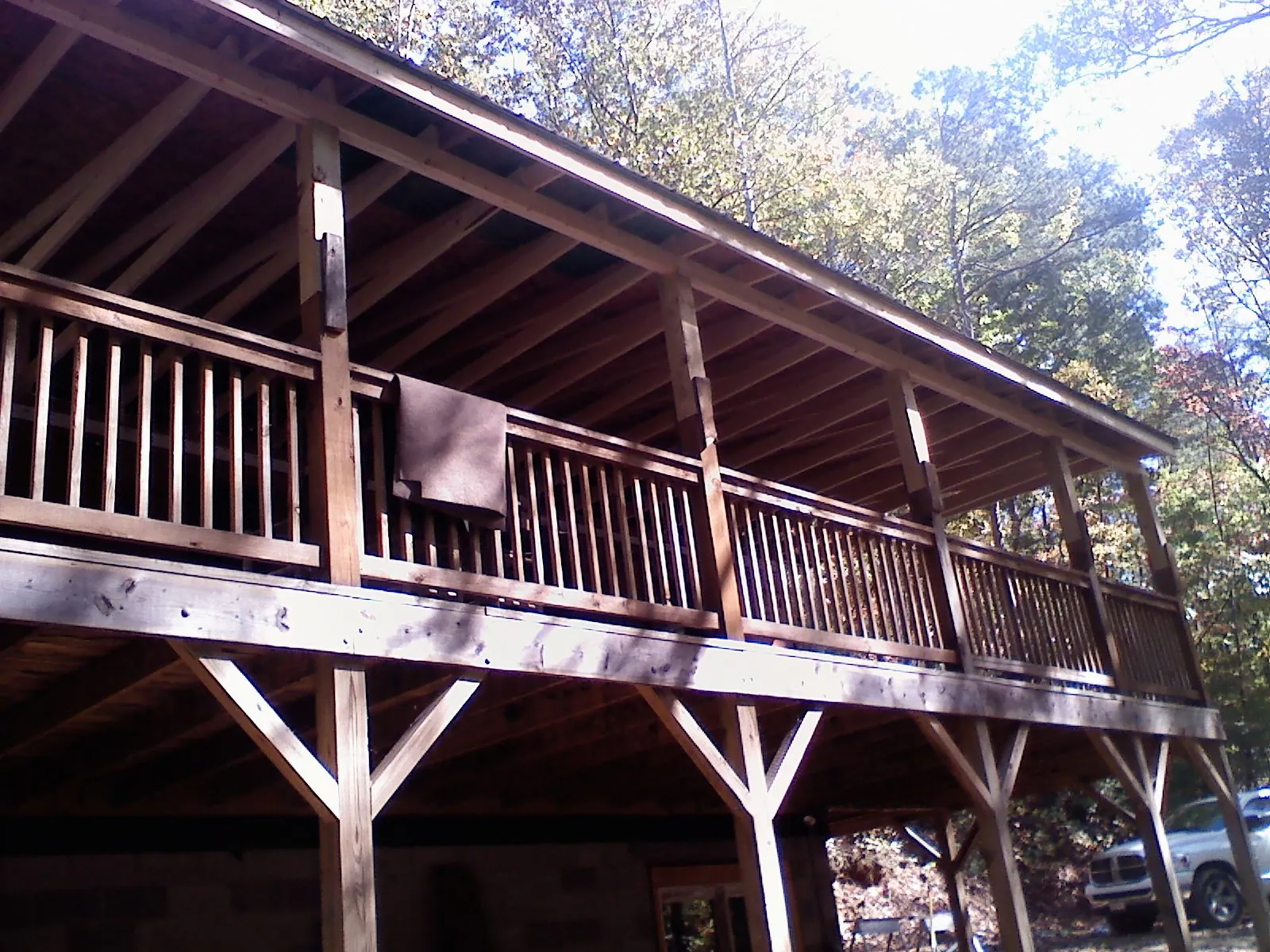Timber framing under a new elevated porch and deck — Roof Leak Repair in Dell by Roofing Brothers